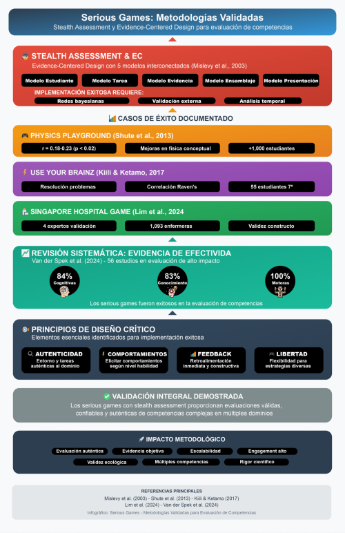 Serious games: Metodologías validadas para evaluación de competencias